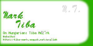 mark tiba business card
